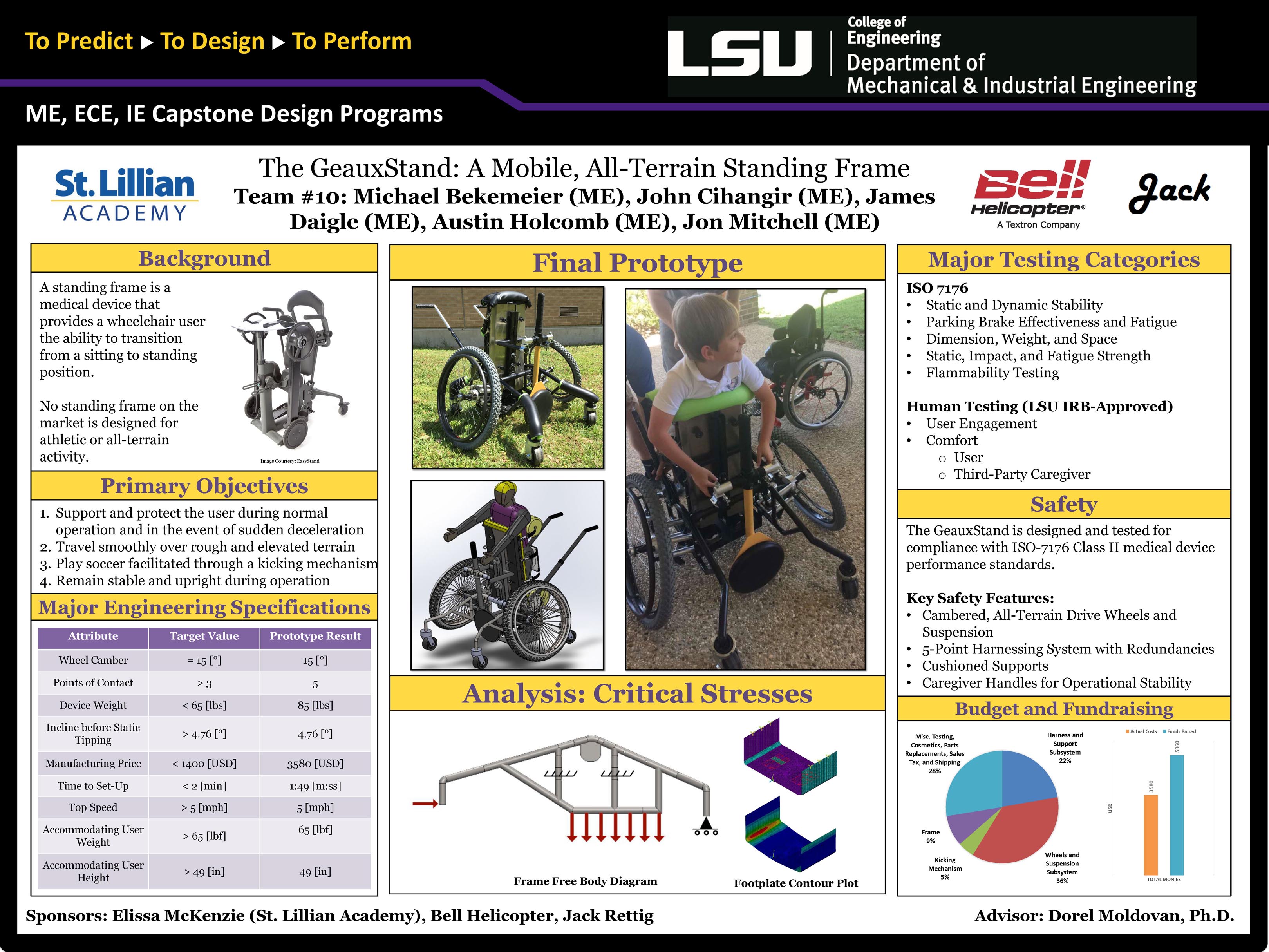 Project 10: All Terrain Standing Frame For Wheelchair User to Play Sports With Peers