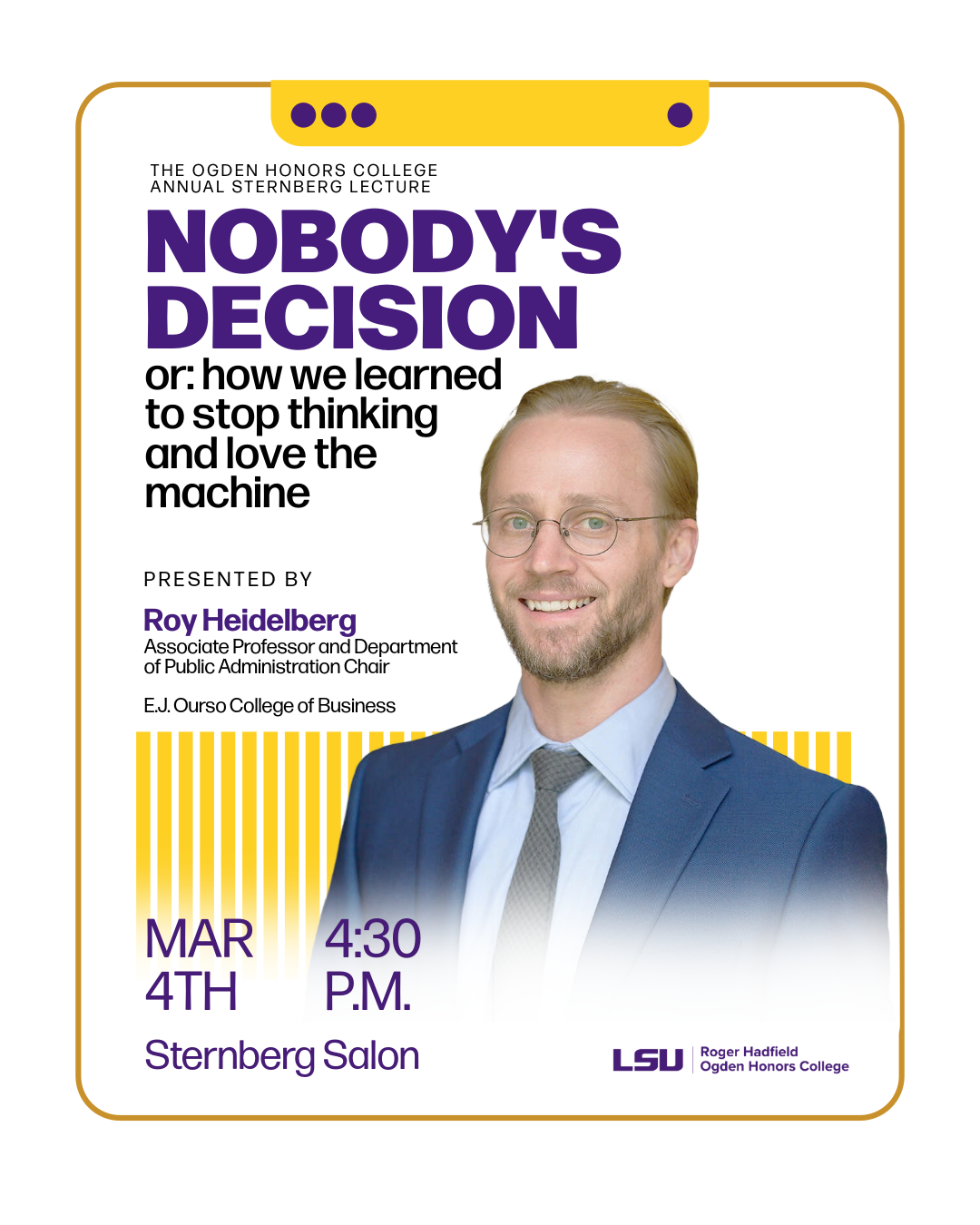 A photo of the 2026 Sternberg Lecture flyer.