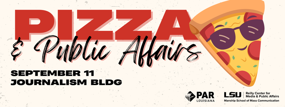 Promotional art with pizza slice wearing sunglasses