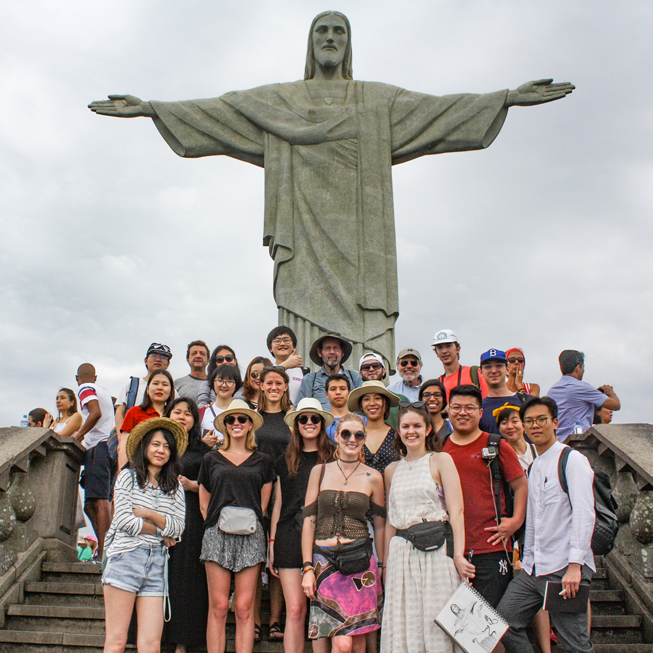 Max Conrad with LSU students during a field trip to Brazil
